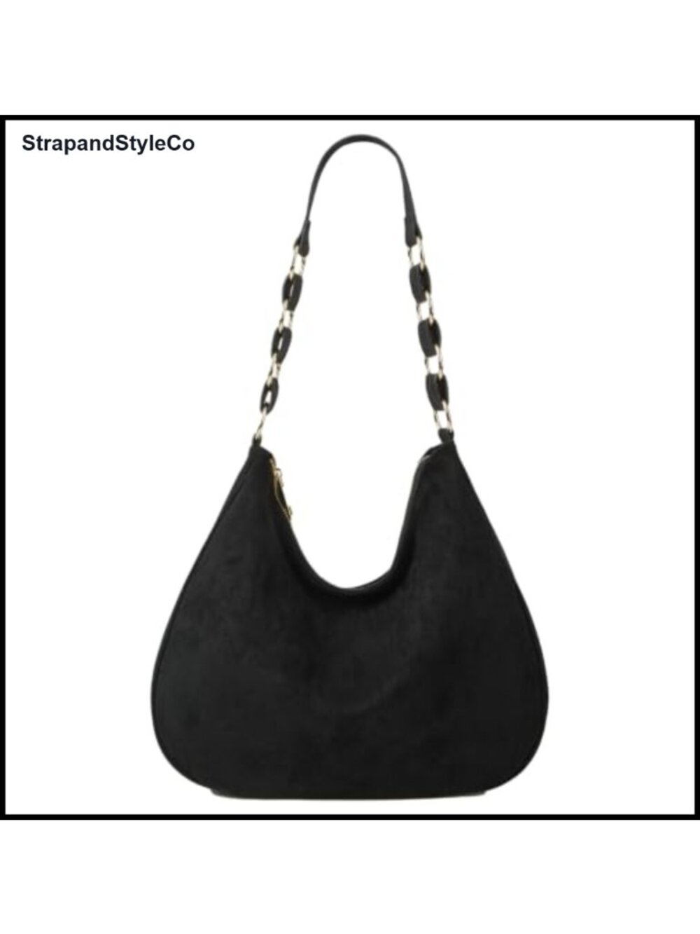 Suede Velvet Shoulder Bag Crossbody Tote PU Leather Hardware